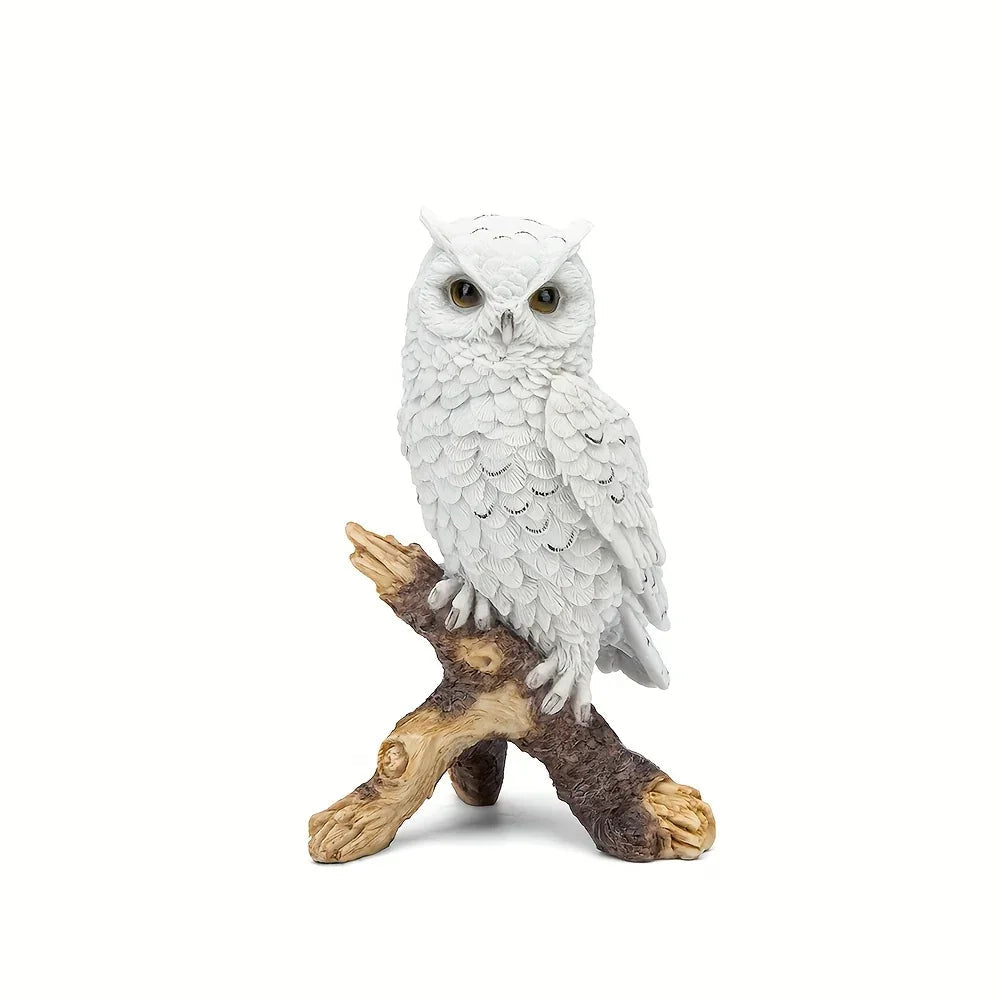 Realistic Garden Owl Statue - Resin Outdoor Yard Decor with Lifelike Brown and White Feathers, Ideal for Bird Lovers & Nature Enthusiasts, Perfect Father'S Day Gift, Garden Decoration | Lifelike Owl Statue | Detailed Feather House Of Avana [[SKU:HOA-GSC-400]]