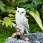 Realistic Garden Owl Statue - Resin Outdoor Yard Decor with Lifelike Brown and White Feathers, Ideal for Bird Lovers & Nature Enthusiasts, Perfect Father'S Day Gift, Garden Decoration | Lifelike Owl Statue | Detailed Feather House Of Avana