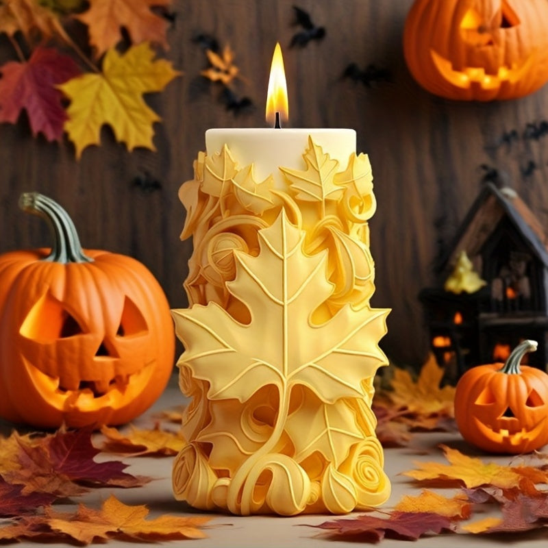 3D Maple Leaf Candle Molds - Durable Silicone Scented Candle & Soap Molds for Elegant Fall Decor, Weddings, Halloween, and Home Accents, Candle Making Supplies, Decorative Molds, Realistic Leaf Design, Highquality Silicone House Of Avana