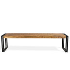 Reclaimed Mango wood Bench with Metal legs