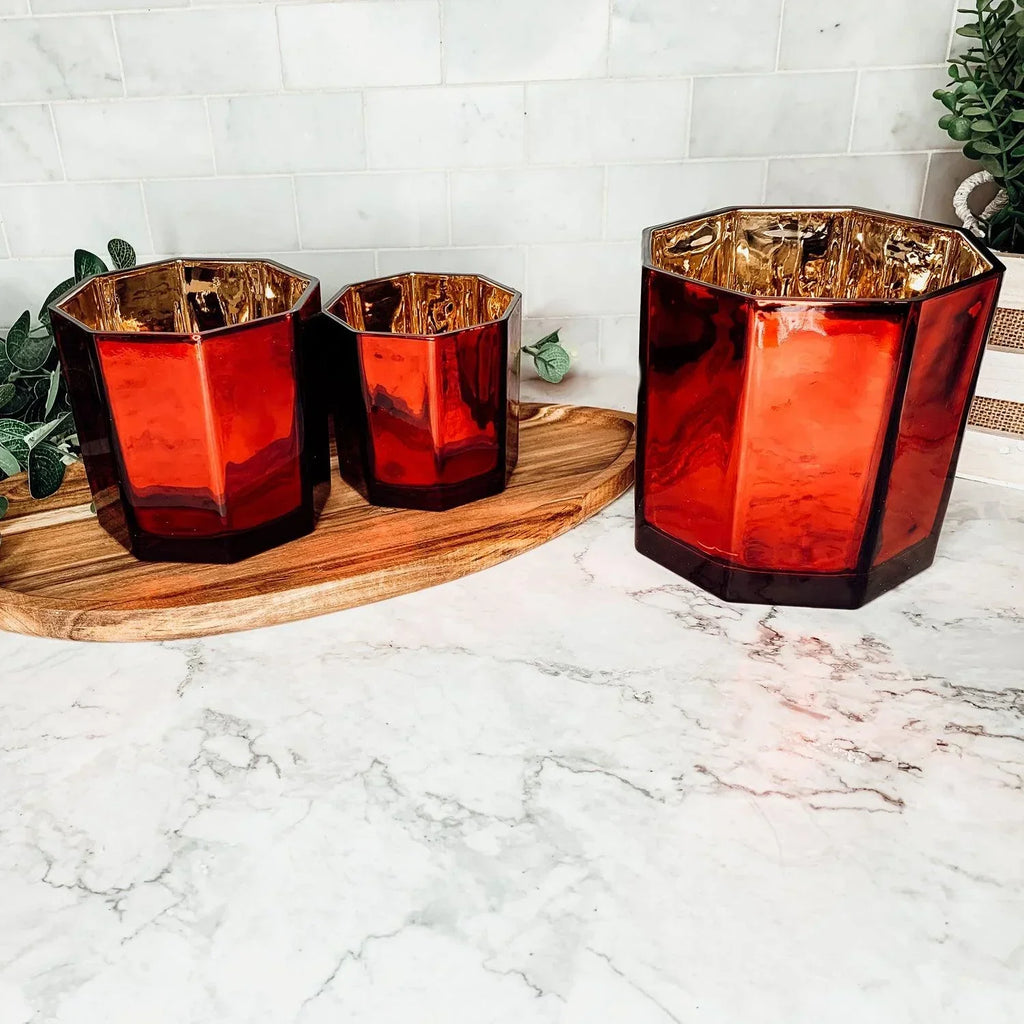 Red Candle Vase Gia Roma