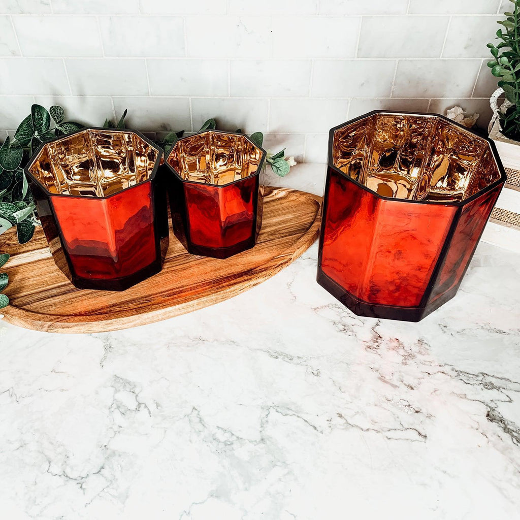 Red Candle Vase Gia Roma
