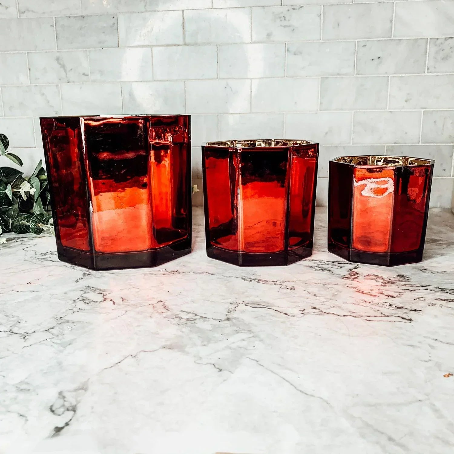 Red Candle Vase Gia Roma
