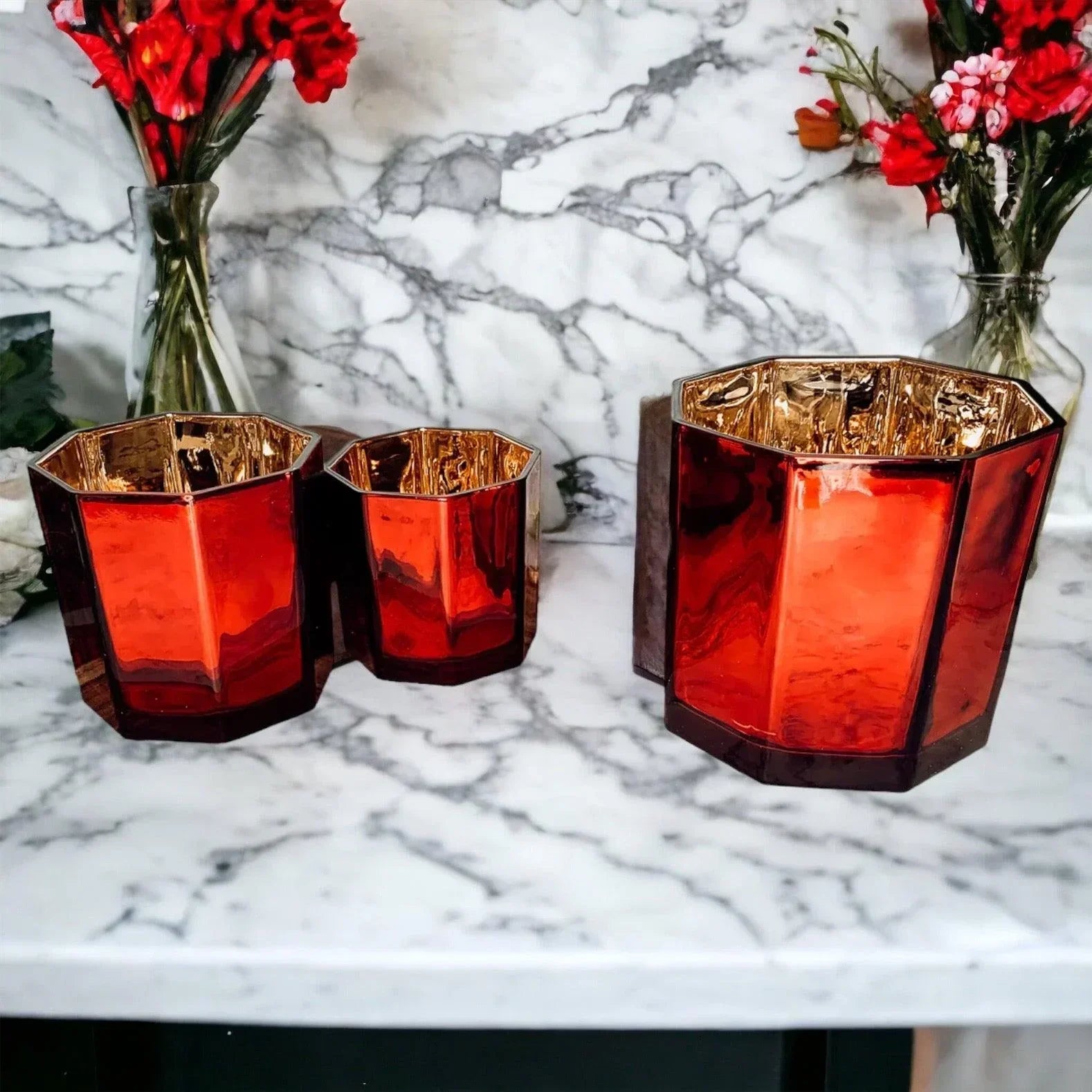 Red Candle Vase Gia Roma