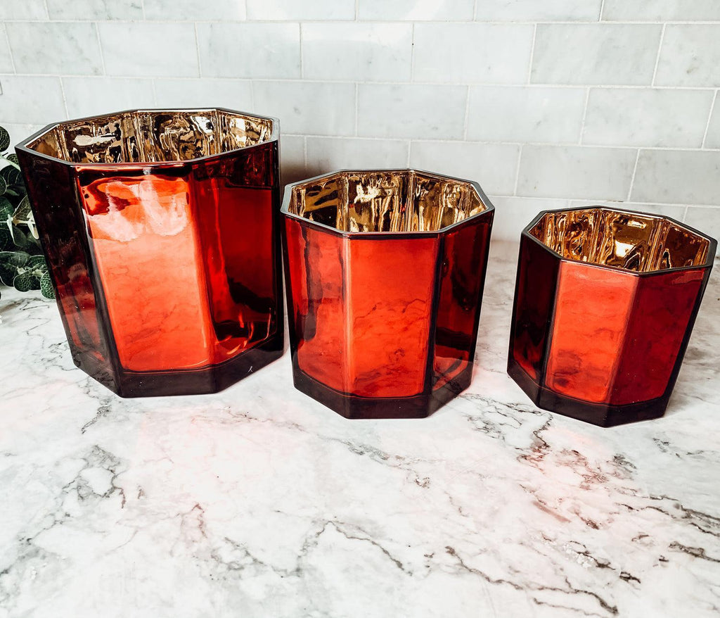 Red Candle Vase Gia Roma