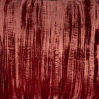 Red Fringed Silk Velvet Throw Pillow 20" X 20", detail shot - House Of Avana