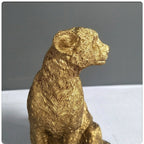 Gold Leopard Cheetah Statues for Modern Home Decor Lovers