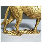 Gold Leopard Cheetah Statues for Modern Home Decor Lovers