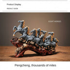 Eight Galloping Horses Resin Sculpture Decorative Table Accent - view 18