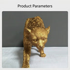 Gold Leopard Cheetah Statues for Modern Home Decor Lovers