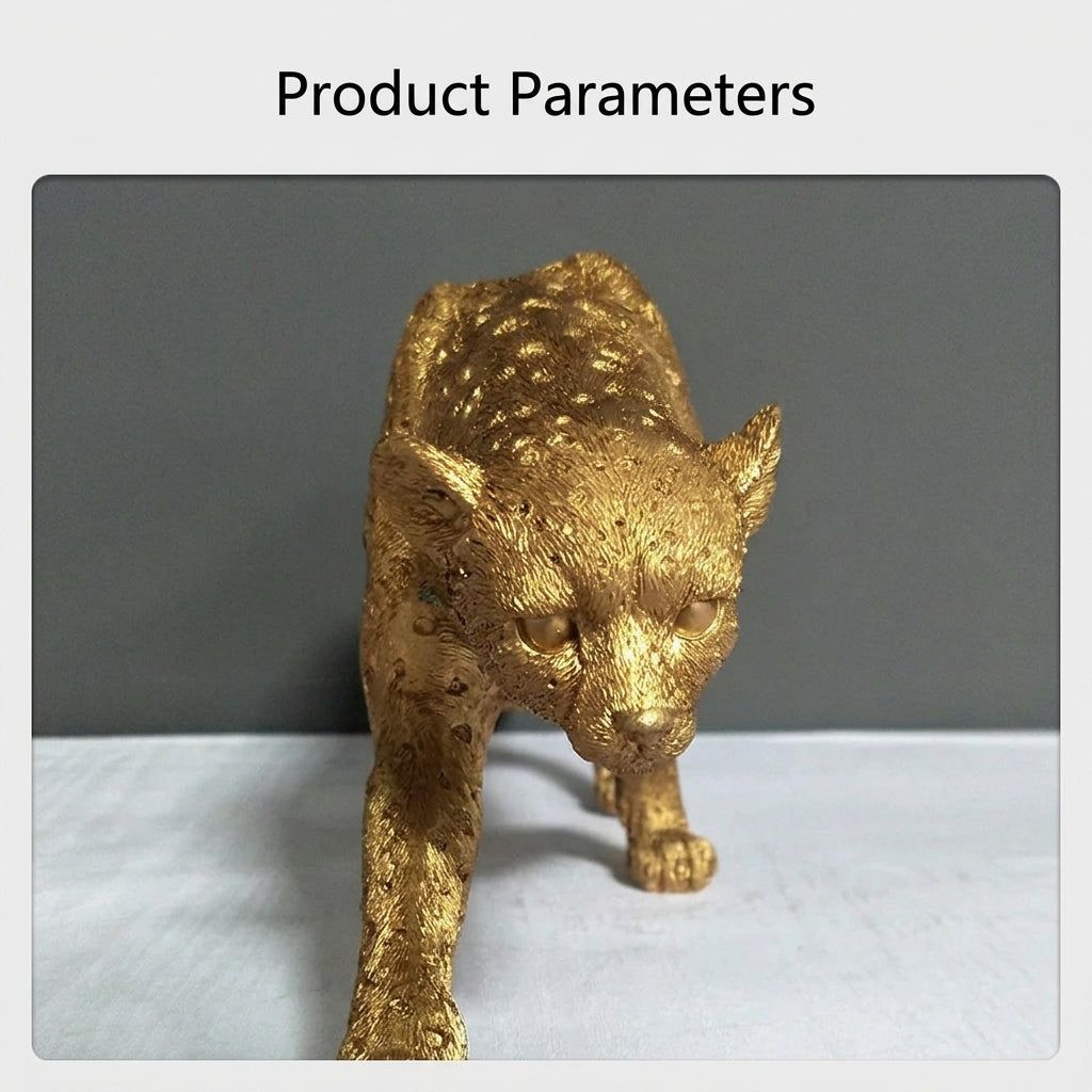 Gold Leopard Cheetah Statues for Modern Home Decor Lovers