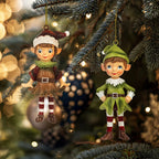 2pcs Christmas Gnome 3D Hanging Ornaments, Gnome 3D Sculpture Resin Decorations, Christmas Gift and Christmas Tree Ornaments, for Christmas Tree, Dining Room, Holiday Shoppers, Home Decorators, Handcrafted Details, Festive De House Of Avana [[SKU:HOA-SCU-486]]