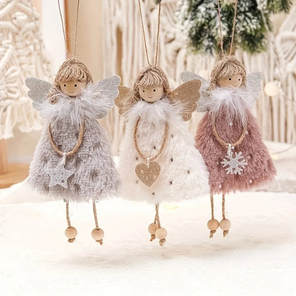 3pcs Plush Angel Doll Pendants - Perfect for Christmas, New Year's, Birthdays, Weddings & Valentine's Day Decorations House Of Avana [[SKU:HOA-SCU-211]]