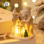 Christmas Decorative Lights, Resin Small House Lights, Holiday Decorative Ornaments, Christmas Decorative Ornament Lights, Christmas Gift, 5 Styles (Collectible Buildings & Accessories) House Of Avana