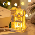 Christmas Decorative Lights, Resin Small House Lights, Holiday Decorative Ornaments, Christmas Decorative Ornament Lights, Christmas Gift, 5 Styles (Collectible Buildings & Accessories) House Of Avana