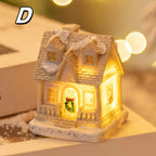Christmas Decorative Lights, Resin Small House Lights, Holiday Decorative Ornaments, Christmas Decorative Ornament Lights, Christmas Gift, 5 Styles (Collectible Buildings & Accessories) House Of Avana
