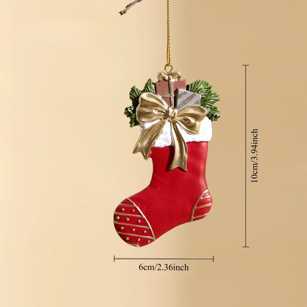 3pcs 3D Resin Christmas Tree Ornaments - Vintage Bell & Wreath Hanging Decorations, No Electricity Needed, Durable Plastic Holiday Gifts for Indoor/Outdoor Trees, Classic Style for Holiday Atmosphere, Christmas Tree Decoratio House Of Avana