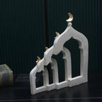 1pc Islamic Middle Eastern Architectural Ornament - Ramadan & Eid al-Fitr Decoration, Hand-Like Resin Miniature Dome & Minaret for, Tabletop, Shelf - Arabic Calligraphy-Inspired Cultural Accent Piece (Compatible with Islamic House Of Avana [[SKU:HOA-SCU-193]]