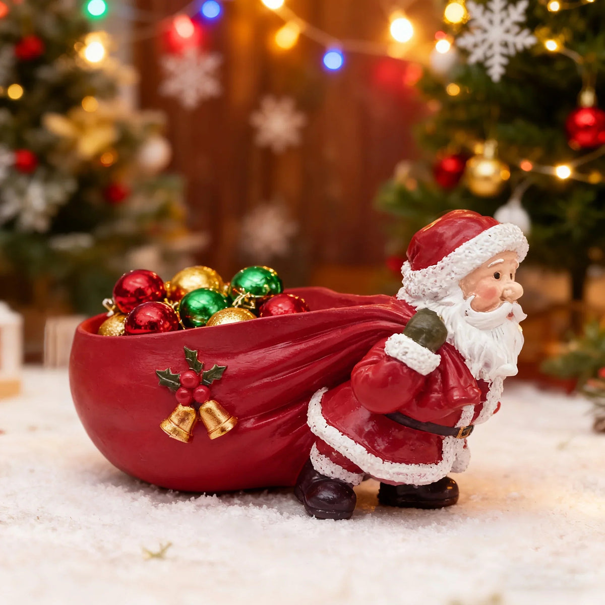 1 Santa Claus Resin Figurine with - Versatile Home Decoration, Suitable for Living Room, Bedroom And Entryway, Can Be Used As a Collection of Christmas, Halloween And Autumn Home Decoration, Christmas Decorations House Of Avana [[SKU:HOA-SCU-217]]