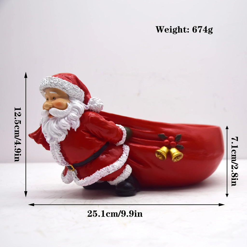 1 Santa Claus Resin Figurine with - Versatile Home Decoration, Suitable for Living Room, Bedroom And Entryway, Can Be Used As a Collection of Christmas, Halloween And Autumn Home Decoration, Christmas Decorations House Of Avana [[SKU:HOA-SCU-217]]