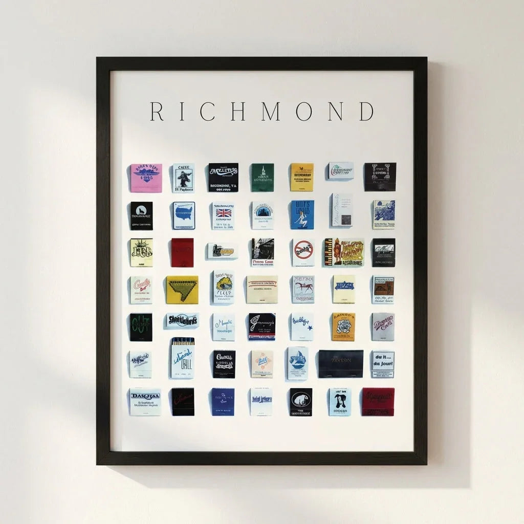 Richmond Vintage City Framed Print