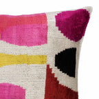 Rio Rio Silk Velvet Ikat Throw Pillow Cover X 20, side view - House Of Avana