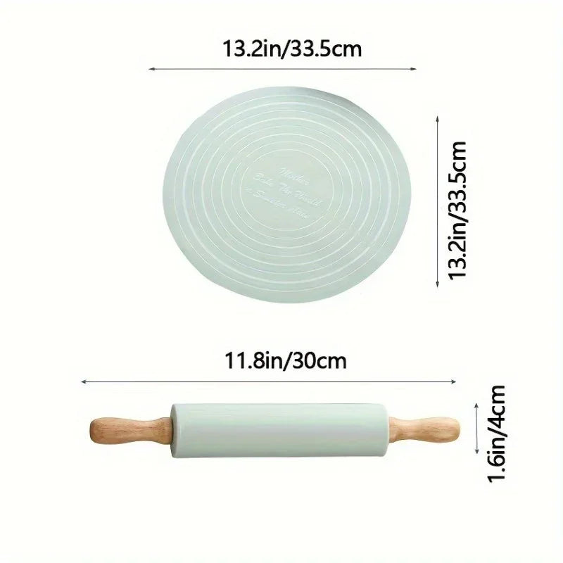 Rolling Pin - Silicone Round Set