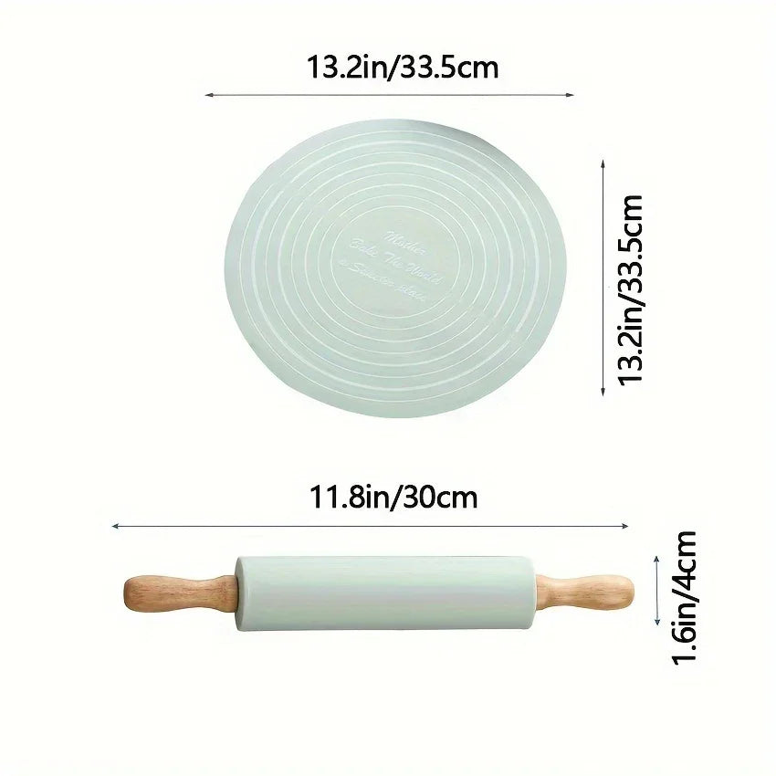 Rolling Pin - Silicone Round Set