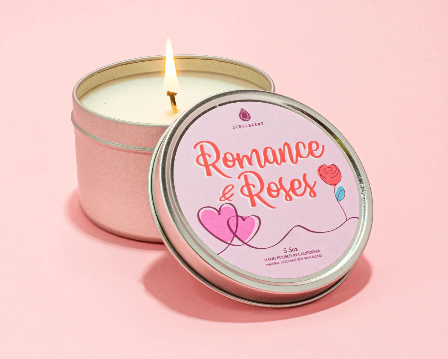 Romance & Roses 5.5oz Tin Jewelry Candle JewelScent