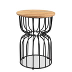 Roost End table in Mango wood and iron