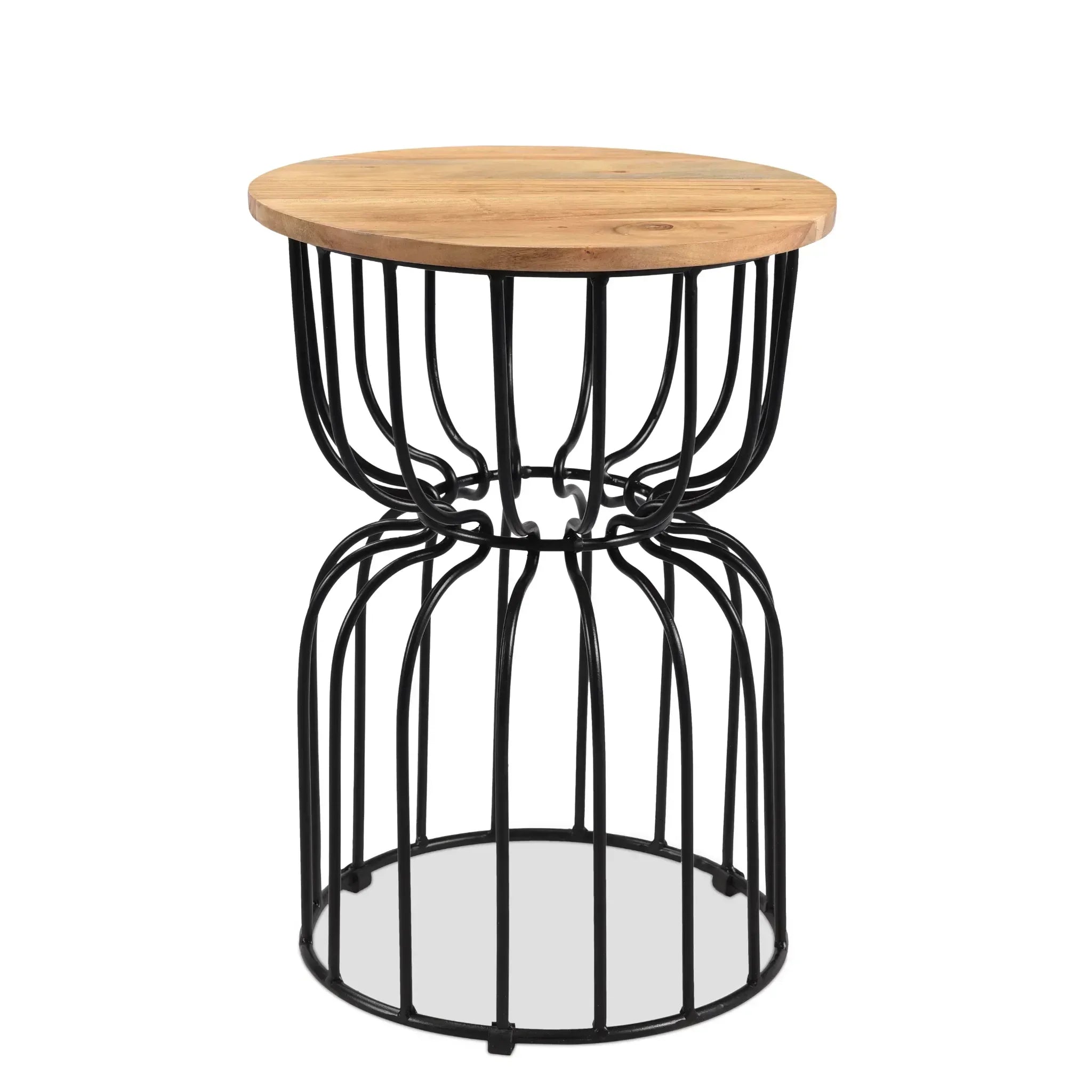 Roost End table in Mango wood and iron