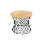 Roost End table in Solid Wood and Iron