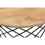 Roost End table in Solid Wood and Iron