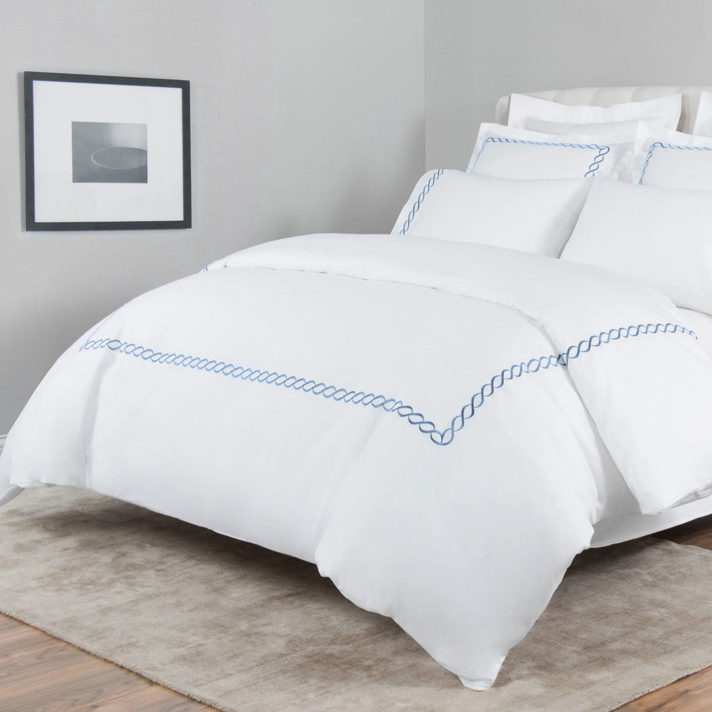 600 Thread Count Rope Embroidered Duvet Set Mélange Home