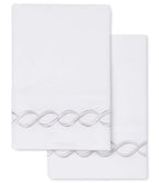 600 Thread Count Rope Embroidered Pillowcase Pair Mélange Home