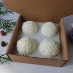 1pc White Soy Wax Rose Flower Candle - Long-Lasting 20H Scented Wax, Vintage Home Decor for Christmas & Mother'S Day Gifts, Elegant Holiday Party Accessory (5x6cm), Candle Decor, Best for Christmas House Of Avana