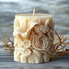 Reusable Silicone Candle Molds with Intricate Rose & Lily Floral Patterns - Non-Stick DIY Scented Candles, Handmade Soaps & Home Decor Crafts | Multi-Size Layered Flower Design, Durable & Easy Clean Mold for Aromatherapy Gift House Of Avana