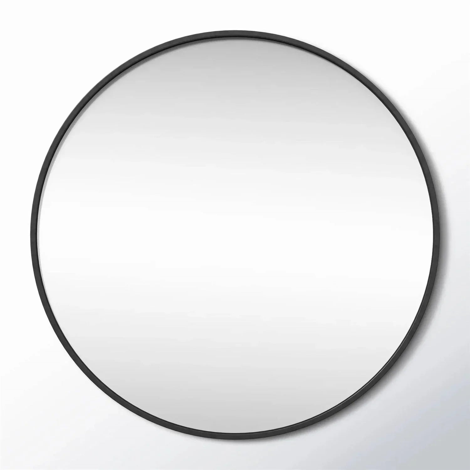 Round 28-inch Wall Mirror in Black - Living Room Bedroom Accent Bathroom Mirror