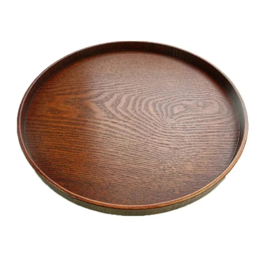 Round Wood Serving Tray – Rustic Elegance for Dining & Decor - House Of Avana
