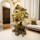 Majestic Lion Head Statue House Of Avana