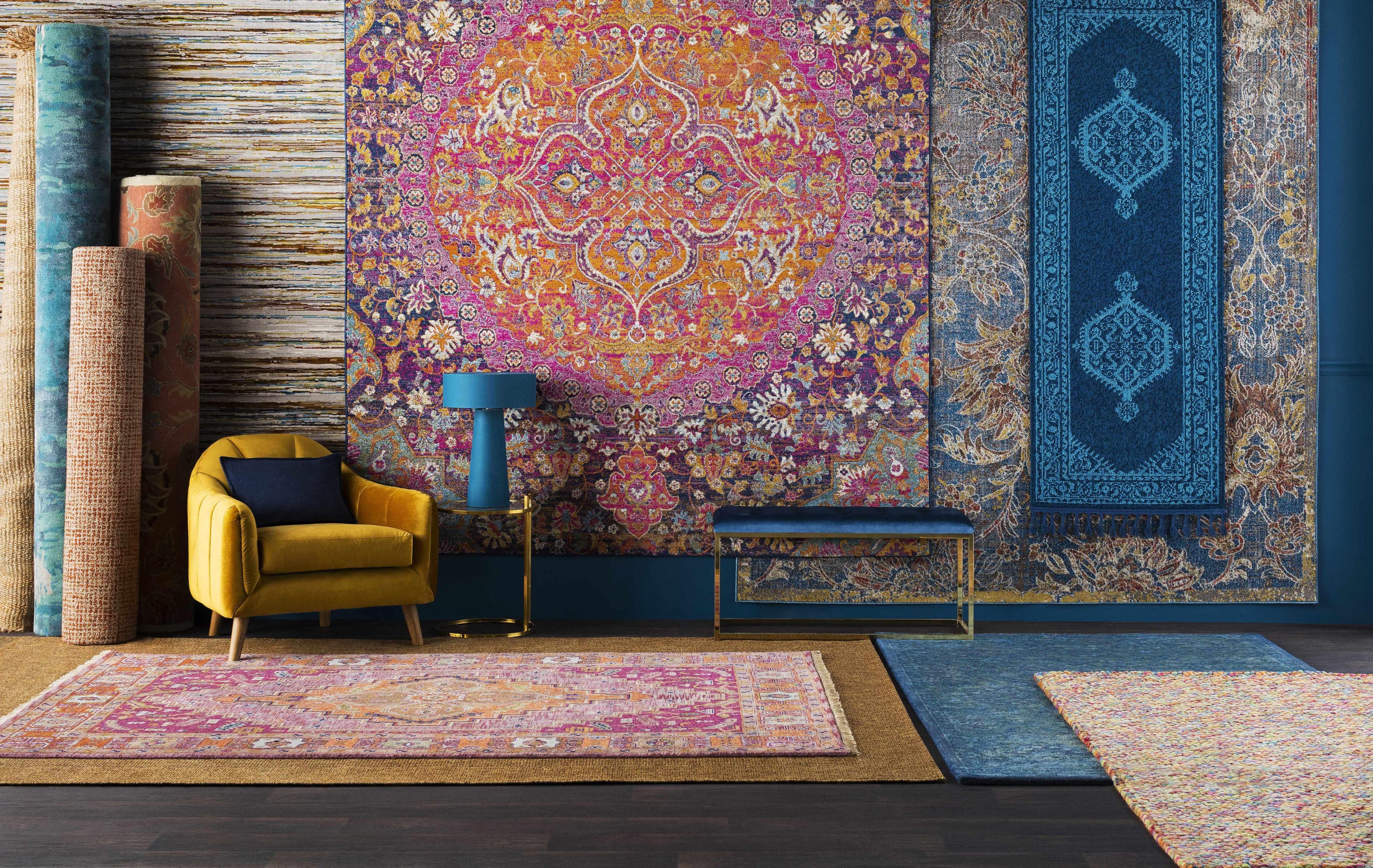 Burnt Orange Ojus Area Rug Hauteloom