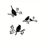 Rustic Metal Bird Wall Decor, 3d Silhouette, S Set, dimensions view - House Of Avana [[SKU:HOA-WAL-412-A]]