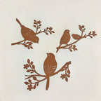 Rustic Metal Bird Wall Decor, 3d Silhouette, S Set, in-use display - House Of Avana