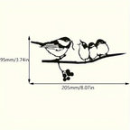 Delightful Birds Silhouette Metal Decoration - Rustic Farmhouse Garden Accent, Feeding Bird Animal Stump... - House Of Avana