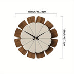 [Vintage Wooden Decor Clock] Decorative Wooden round Wall Clock Artistic Silent Clock Battery Operated Decor for Home 14 16 18 inch Vintage Wooden Clock Home Decor for Kitchen, Living Room, Bedroom, Office House Of Avana
