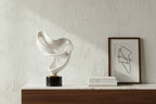 Modern Abstract Ribbon Sculpture – Luxury Resin Home Decor Ornament