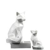 Modern Geometric Fox Sculpture Statue | House of Avana