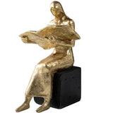 Abstract Character Reader Sculpture Bookends Figure | House of Avana