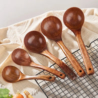Natural Wood Tableware Spoon Utensils for Nonstick Cookware Handmade Cooking Spoons Dinnerware Sets Tableware Kitchen Tool