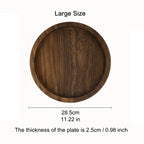 Serving Tray - Farmhouse Wood Round